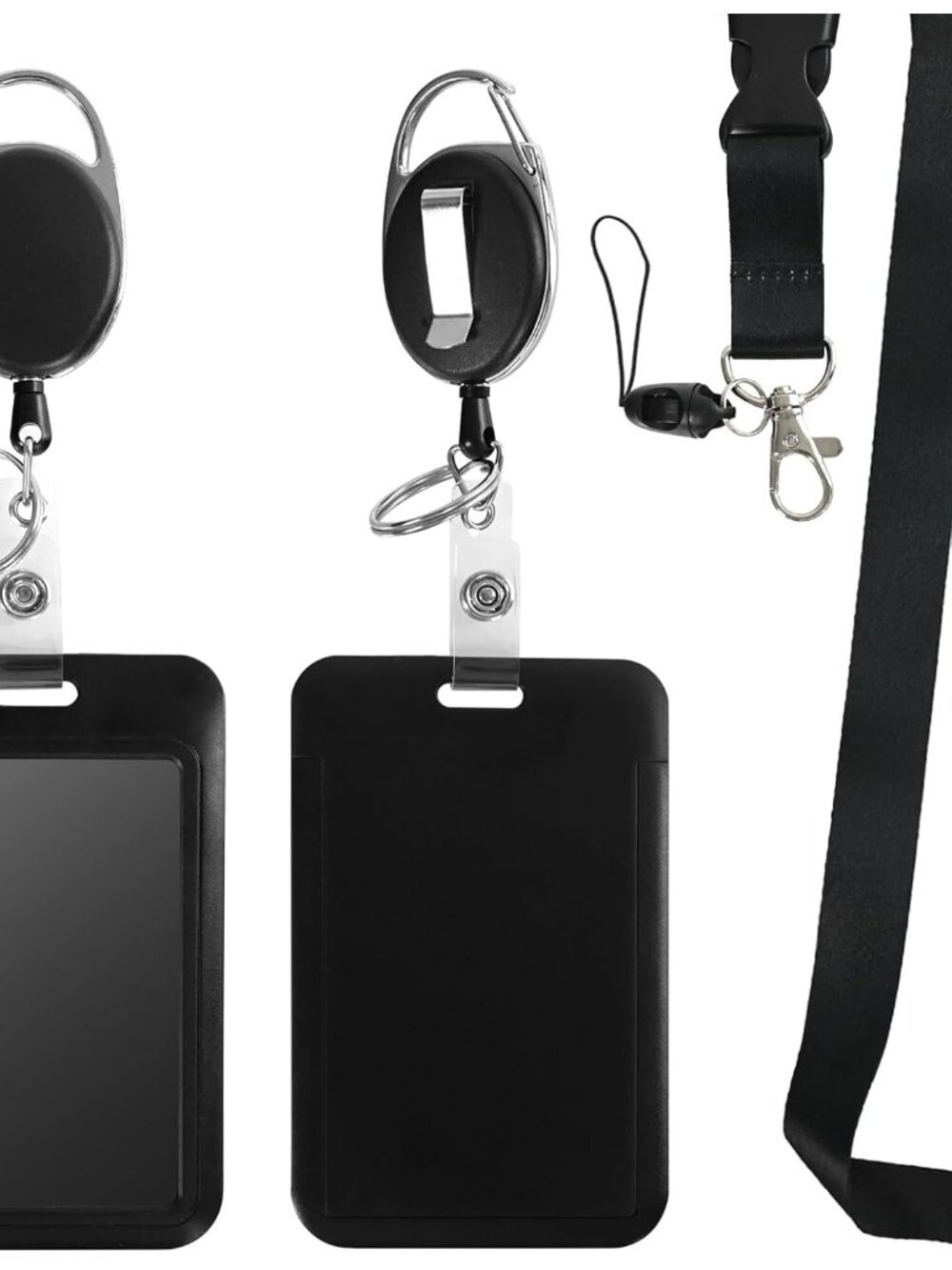 Retractable ID Badge Holder with Breakaway Lanyard,Heavy Duty Badge Reel,Detacha